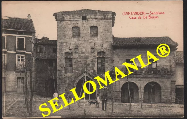 Antigua Postal Santillana 1915 Casa Borjas Cantabria Guardia Civil  Tcp00012