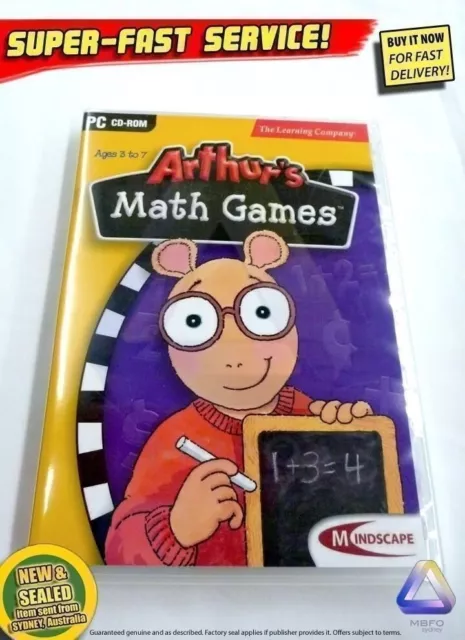 Arthurs Math Games for Windows PC NEW, AUSSIE educational software kids learning