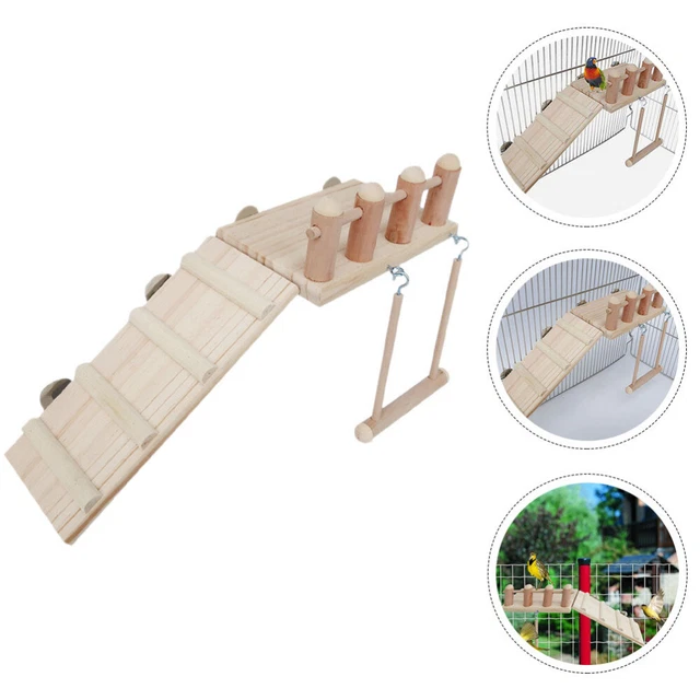 Papagei Holzplattform Hölzern Schaukelspielzeug Für Papageien