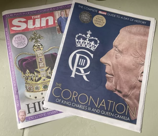 The Sun Newspaper 6th May 2023 Coronation Day King Charles III Souvenir Edition