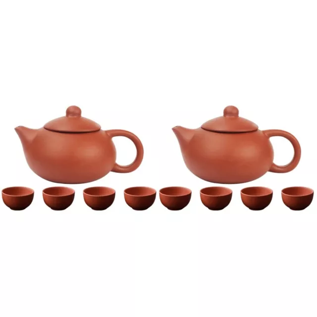 2 Sets Teekessel Mit Tassen Japanische Teekanne Loseblatt-Teetasse Reisen Anmut