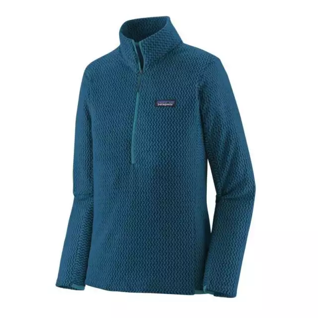 Patagonia Womens R1 Air Zip Neck Lagom Blue L New