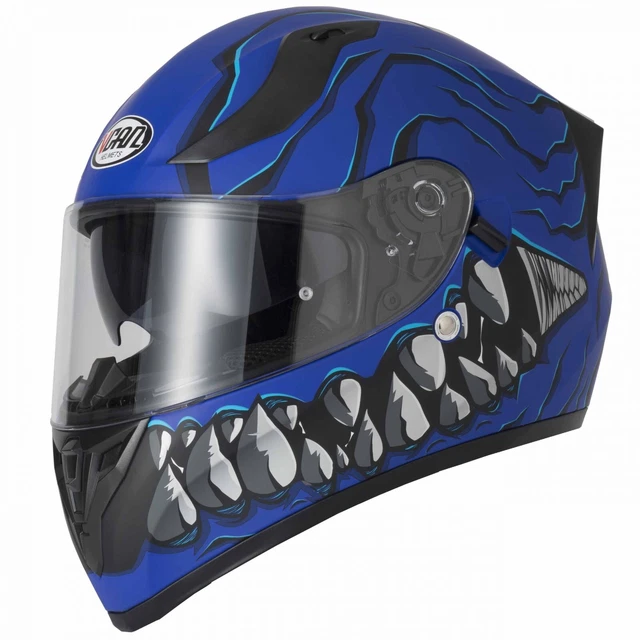 Vcan V128 Mordhi Blue Dual Visor Full Face Motorcycle Crash Helmet Small