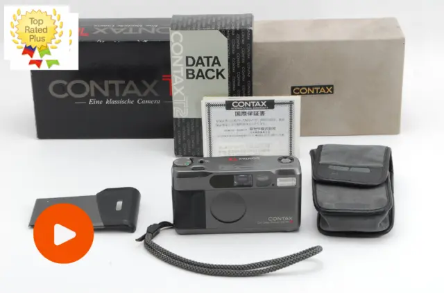 Read!【NEAR MINT /Box】 Contax T2 Titan Black  Point & Shoot Compact Camera JAPAN
