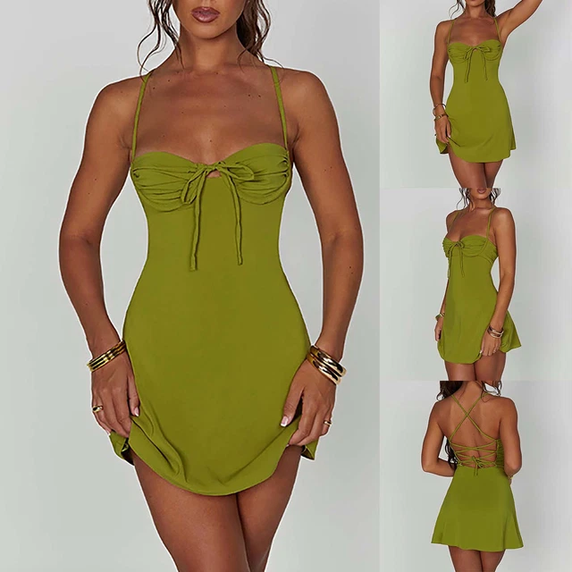 Women plus Size Dresses Beaded Suspenders Sexy Chest Long Party Dress for Women