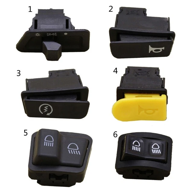 Motorcycle Switch Buttons Headlight Horn Dimmer Siwtches Replaceable Parts