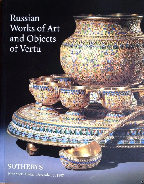 Sotheby's Auction Catalog Russian Fine Art Icons Silver Faberge Gold Vertu Decor