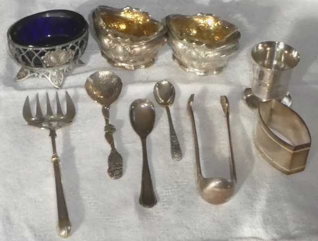 Lot de plusieurs Objets Ancien en Métal Argenté superbe lot VOIR LES PHOTOS