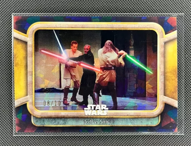 2024 Star Wars Topps Chrome Sapphire #80 “Jedi vs. Sith” Black Parallel 08/10