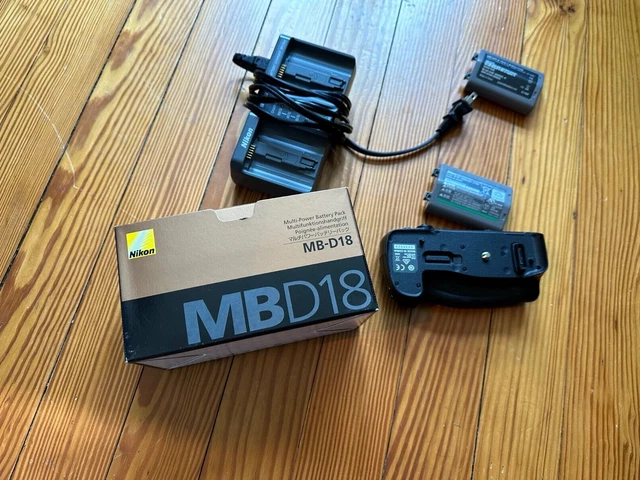 Nikon MB-D18 Multi Battery Pack D850 DSLR Camera MH-26a charger extra batteries Nikon MB-D18 Multi Battery Pack D850 DSLR Camera MH-26a charger extra batteries