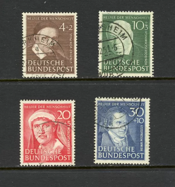 P935 Deutschland 1951 Hilfsorganisation Portraits 4v. Gebraucht