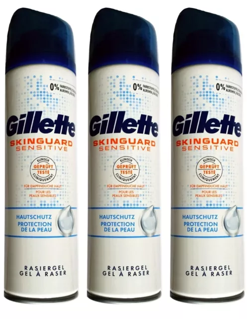 Gillette SkinGuard Sensitive Rasiergel für empfindliche Haut 3x 200ml