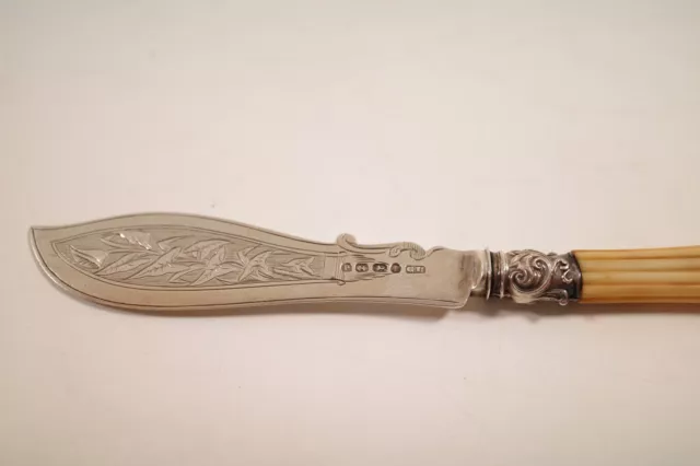 Antique Victorian George Unite Silver Fish Knife