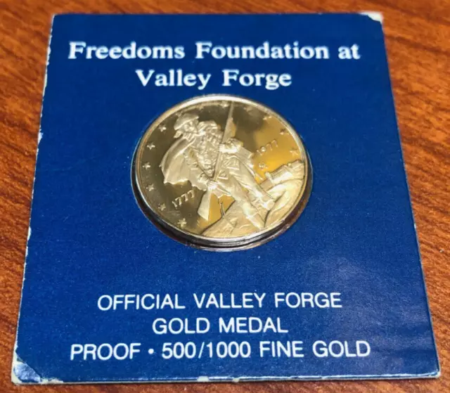 Freedoms Foundation at Valley Forge Official Gold Medal - Proof .500 Fine Gold