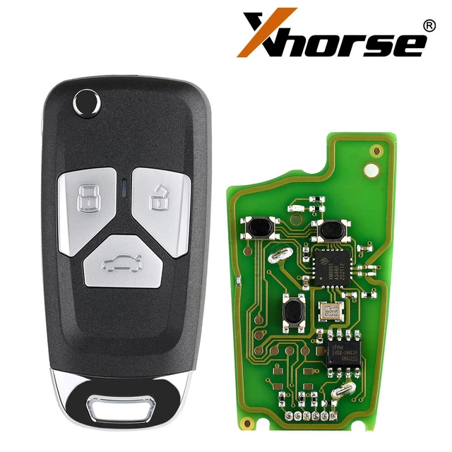 5x Xhorse Universal Wire Remote Flip Key 3 Buttons Fit for Audi Flip XKAU01EN