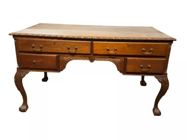 1800s mahogany chippendale ball & claw partners desk philadelphia  sale