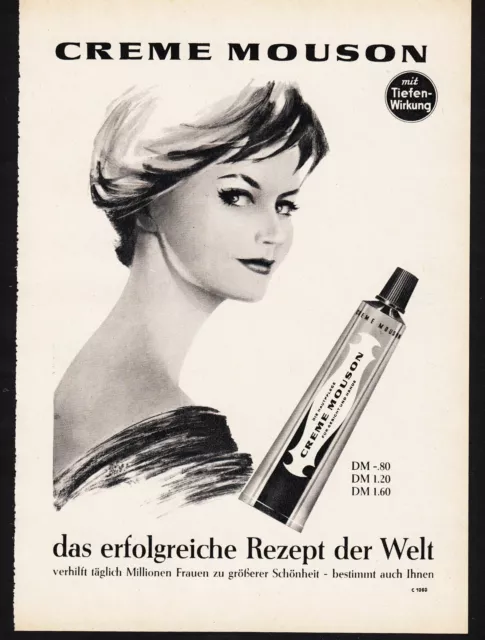 3w1103/ Alte Reklame - von 1960 - CREME MOUSON