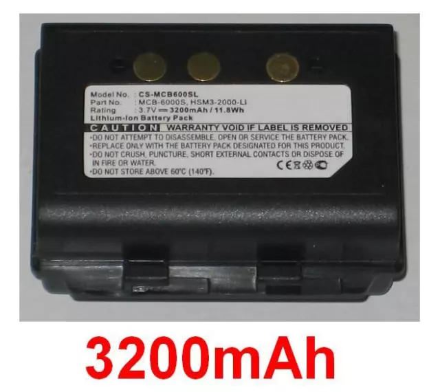 BATTERIE 3200mAh Type HSM3-2000-Li MCB-6000S For M3 Mobile, M3 Eticket