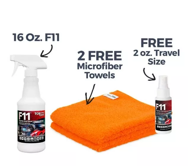 Topcoat F11 Polish & Sealer + Microfiber Towels - Top Coat - Australian Seller