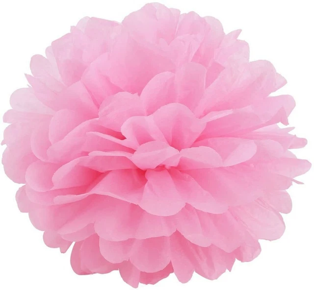 Rosa Stoff Papier Bommel Bommel Bommel Blume Geburtstag Hochzeit Weihnachten Party Dekor