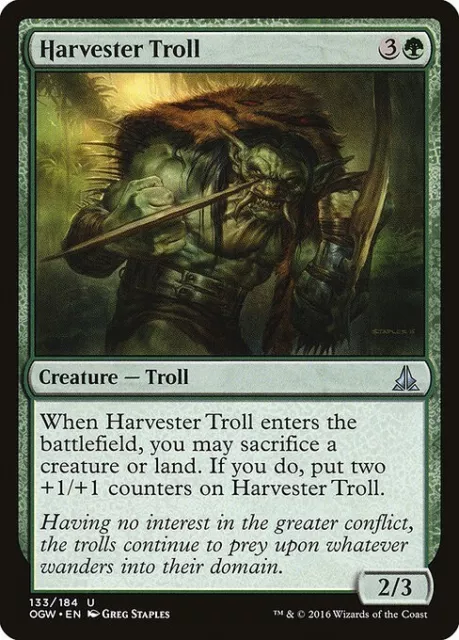 Mtg Uc Regular - Ogw: Lp - Harvester Troll 133/184