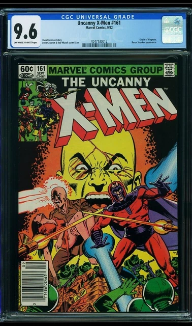 Uncanny X-Men #161 CGC 9.6 Newsstand Edition Origin of Magneto 1982