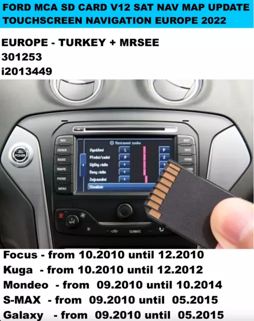 NEW for Ford MCA 2022 Navi SD Card Europe Focus Kuga S-Max Mondeo newest version