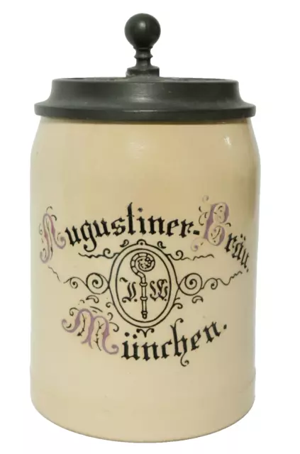 Alter Brauereikrug Augustiner Bräu Brauerei München Bierkrug Krug brewery stein