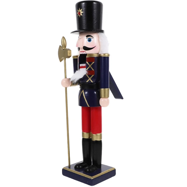 Casse-Noisette Soldat En Bois Doré - 30cm - Décoration De Noël Classique