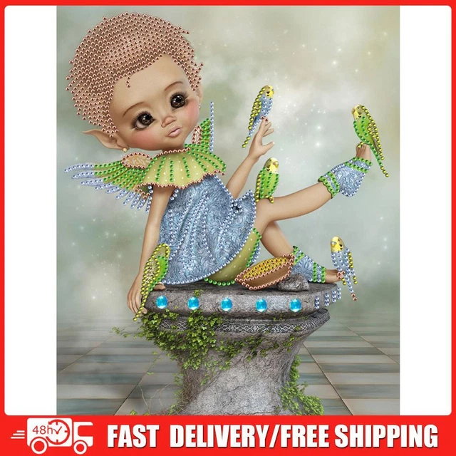 5D DIAMOND PAINTING Kit Cute Doll Partial Special Shape Drill DIY ...