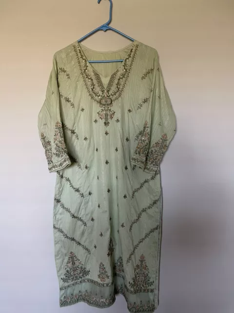 Pakistani Indian Shalwar Kameez Branded Sapphire Mariab Khaadi Size L Eid 3pc