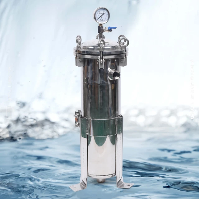 High Pressure #4 Bag Filter Housing 304 Stainless Steel 150PSI Filtration 10t/h