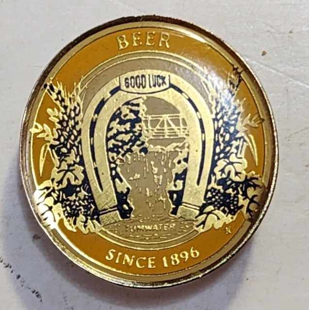 Vintage Olympia Beer Collectable Good Luck Lapel Pin