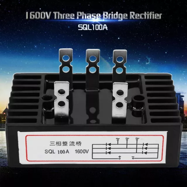 High Power 3 Phase Rectifier with 100A Output Excellent Heat Dissipation