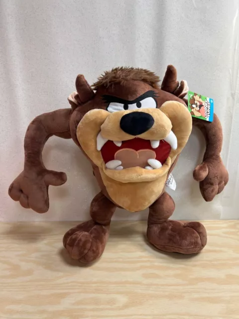 Looney Tunes Tasmanian Devil Plush Soft Toy Teddy Warner Bros Taz 17” Brand New