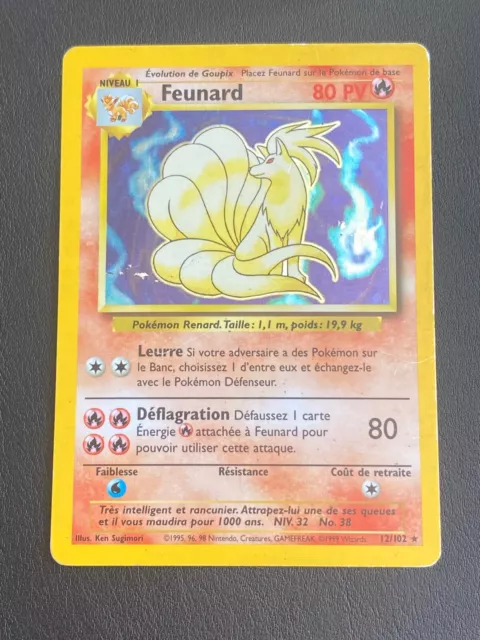 Pokemon Card Fr Set Of Base - Feunard 12/102 Holo - Tbe