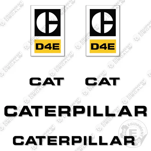 Fits Caterpillar D4E Decal Kit Dozer Equipment Decals - 7 YEAR 3M VINYL