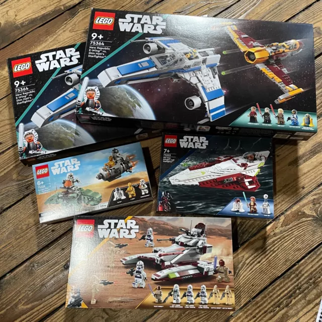 LEGO® Star Wars Sammlung 5x leere Kartons (75228, 75342, 75333, 75364) OVP's