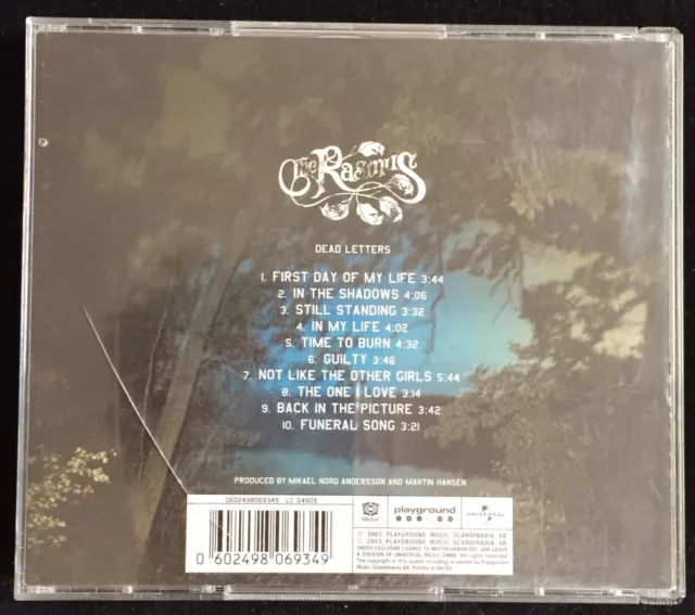 The Rasmus・Dead Letters・CD ©℗2003 Playground・In good conditiion! 2