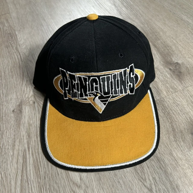 VINTAGE STARTER PITTSBURGH Penguins Hat Snapback NHL Hockey Black