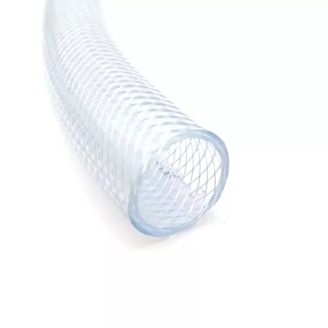 PVC Schlauch 30 mm ID, 37 mm OD, klar flexibel verstärkt geflochten LEBENSMITTELÖL WASSER Rohr