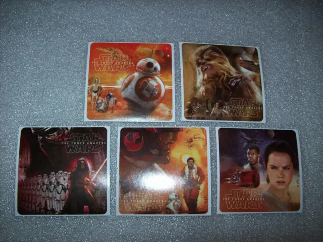 10 Sticker Star Wars 7 Das Erwachen der Macht BB8 - Kylo Ren 6 x 6  cm