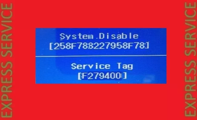 Dell Bios Password Removal Unlock Service + Alienware + Latitude System Disabled