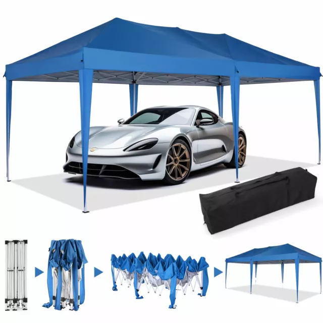Pavillon 3x3/3x6m Faltpavillon Pop Up Wasserdicht Partyzelt Gartenzelt Pavillion