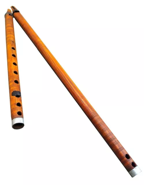 Professionnel Rajasthan Musical Instrument Algoza Bois Mâle Femelle Alghoza