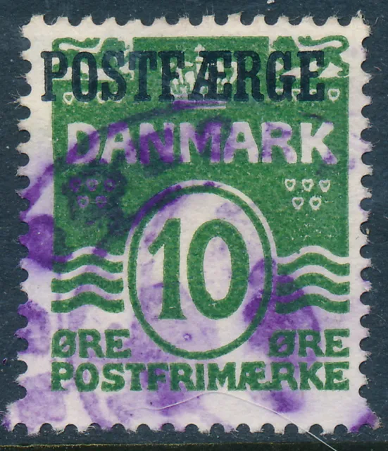 Denmark Scott Q1 or AFA PF5, 10ø green Postfærge, F-VF used