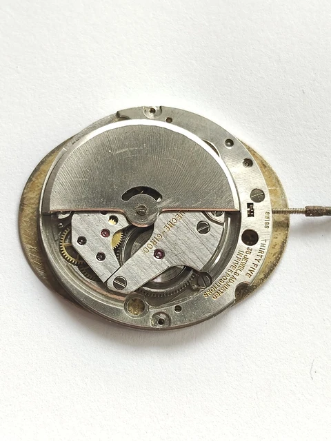 Cadran Et Mouvement De Montre Electra 25 Rubis, Calibre PUW 1561 Automatique – Occasion, Fonctionne