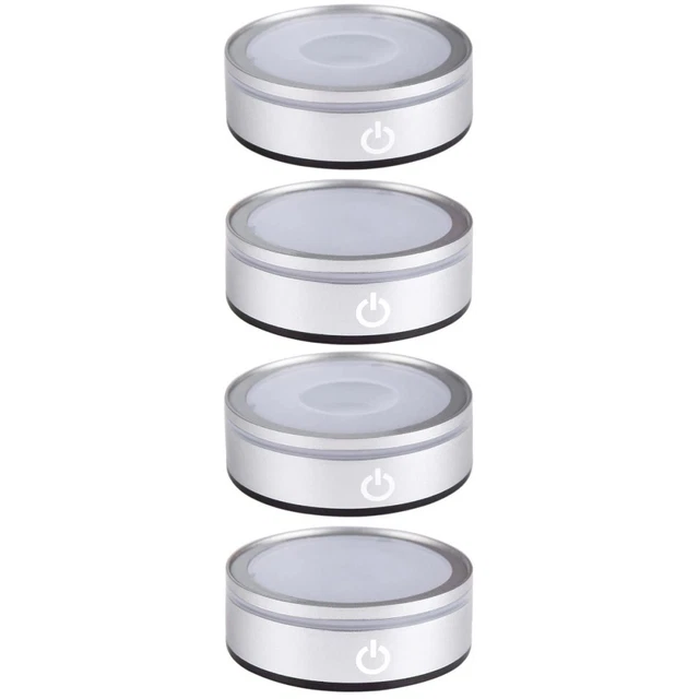 SILVER LED DISPLAY Light Base with Touch Switch for Crystal Ball Holder ...