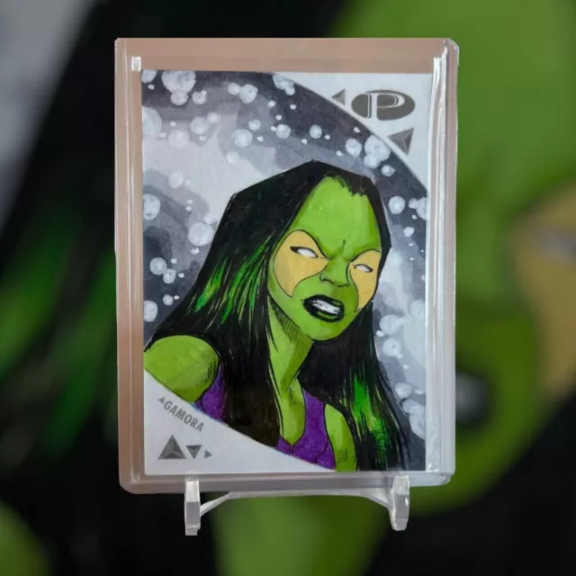 Gamora 2019 UD Upper Deck Marvel Premier Sketch Card #1/1 By Andre Ribeiro