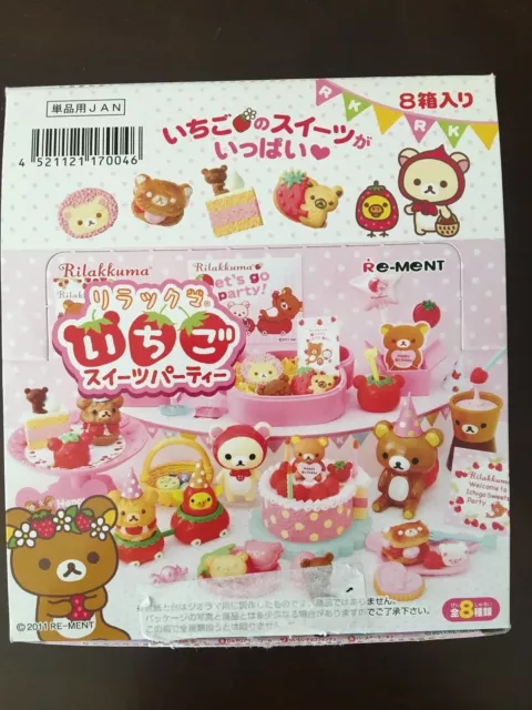 RE-MENT rare Full Rilakkuma Strawberry Party Treat, 1:6 scale kitchen food mini